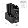 Mind Reader Cup and Condiment Station Countertop Organizer Coffee Bar Kitchen Stirrers 5.35 W x