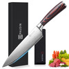 PAUDIN Chef Knife 8 Inch High Carbon Stainless Steel Sharp Kitchen Knife with Ergonomic Handle Gift