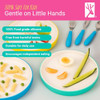Elk and Friends Kids 7.8 Porcelain White Plates with Silicone Sleeves - EVERYDAY BIG BITES snack