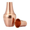 Pure Copper Bedside Water Carafe with Tumbler For Ayurveda Health Benefits - Capacity - 1.4 Lt 47.3