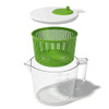 Cooler Kitchen Small Salad Spinner - Mini Lettuce Spinner and Dryer with Measuring Cup Bowl
