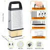Cheese Grater With Container Box Grater Stainless Steel Kitchen Black