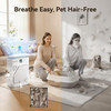 Meowant Air Purifier for Home Large Room 2600ft2 H13 HEPA Filter Double Air Intake PM2.5 Air