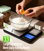 Digital Dual Platform Kitchen Scale 33 lb Large and 1.1 lb Mini Food Scale with Dual-Line LCD