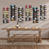 Sorbus Wall Mount Wine Rack - Holds 9 Bottles - Black Metal Wine Bottle Holder for Wall Modern Wine