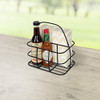Spectrum Diversified Condiment Caddy Napkin Holder Black Condiment Holder Table Stand Caddy
