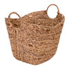 Household Essentials ML-4002 Tall Water Hyacinth Wicker Basket with Handles Natural Brown Natural