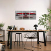 3 Piece Vintage Airplane Canvas Wall Art Red Jet Paintings Aircraft Pictures Red and Gray Aviation
