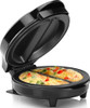Holstein Housewares Stainless Steel 2 Section Omelet and Frittata Maker Non Stick Coating Easy