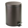 iDesign 44211EU Metal Step Trash Can with Lid 5 Liter Waste Basket Bin with Insert for Bathroom