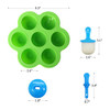 Mini Silicone Popsicle Mold 7-cavity DIY Ice Pop Mold with Colorful Plastic Sticks Popsicle Makers