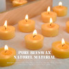 12pcs Natural Beeswax Tealight Candles - Organic Candle Honey Scent Smokeless Clean Burning