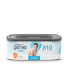 Diaper Genie Jumbo Square Refill, with continuous film, can hold up to 810 newborn-sized diapers per