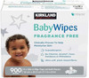 Kirkland Signature Fragrance Free Baby Wipes, 900 Count