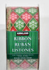 Kirkland Snowflakes on Red and Green Diamonds Gold Wired Edge Premium Holiday Tree Decorating Bow