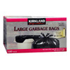 Kirkland Signature Large Quad-tie Garbage Bags, 76.2 cm x 90.1 cm (30 in x 35.5 in), Pack of 100
