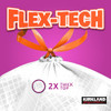 Kirkland Signature Flex-Tech Drawstring White Tall Kitchen Trash Bags, 13 Gallon, 200 Count