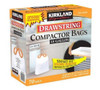 Kirkland Signature Compactor Bags 18 Gallon Smart Fit Gripping Drawstring 70 ct,Thickness 2.0