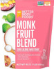 BetterBody Foods Monk Fruit Sweetener Blend, Raw Cane Sugar Substitute, Zero Calorie