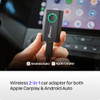 AAWireless TWO Compatible with Android Auto Apple Carplay 2 in 1 Wireless Adapter Wireless Connection via Bluetooth