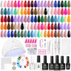 Beetles Gel Nail Polish Kit with UV Light 68 Pcs 35 Colors Gel Nail Kit