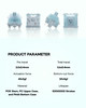 EPOMAKER Creamy Jade 45gf Gaming Keyboard Switches 100 PCS Linear Switch 5 Pin Pre Lubed Switch with PC PA66 Case POK