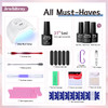 JEWHITENY 27 Colors Nail Polish Kit with U V Light U V LED Nail Dryer Lamp Curing Gel Nail Polish Set Popular Gel