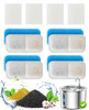 oneisall Cat Water Fountain Filters Replacement 4 Pack for 67oz 2L Stainless Steel Fountain Easy to Install and Clean