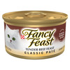 Purina Fancy Feast Tender Beef Feast Classic Grain Free Wet Cat Food Pate Pack of 24 3 oz Cans