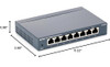 TP Link 8 Port Gigabit Ethernet Network Switch Ethernet Splitter Plug Play Fanless Sturdy Metal w Shielded Ports
