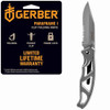 Gerber Gear Paraframe I EDC Folding Pocket Knife, 3 Serrated Edge with Safety Frame Lock, Stainless Steel, Grey