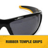 DEWALT DPG94-2C Dominator Z87+ Safety Glasses Black Full Frame & Smoke Lens Rubber Temples & Nosepiece 1 Pair