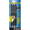 PILOT FriXion Clicker Erasable Pens, Fine Point 0.7 mm, Black Ink, 3-Pack