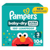 Pampers Diapers - Baby Dry - Size 3, 104 Count, Absorbent Disposable Infant Diaper Packaging May Vary