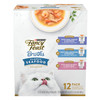 Purina Fancy Feast Broths, Classic Seafood Wet Cat Food, 1.4 oz, 12-Pack