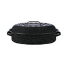 Granite Ware Covered Oval Roaster, 10 lb Capacity - Speckled Black
