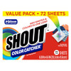 Shout Color Catcher Dye-Trapping Laundry Sheets, 72 Count, 1-Pack