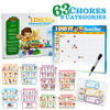 Kids Responsibility Reward Chart - Magnetic Board - 63 Chores Chore Chart