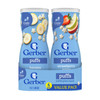 Gerber Baby Snacks Puffs Variety Pack, Banana & Strawberry Apple, 1.48 Ounce - 2 count of four packs, Package may vary,