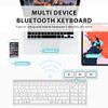 iClever BK10 Bluetooth Keyboard, Universal Bluetooth 5.1 Wireless Keyboard with Number Pad, Ergonomic Design,
