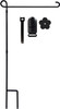 YEAHOME Garden Flag Holder Stand, Premium Yard Flag Holder Weather-Proof Metal Powder-Coated Flagpole with Clip and