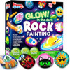 Rock Painting Kit- Glow in The Dark Rock Kit, Arts and Crafts for Kids Ages 6-12, Art Supplies Toy, Kids Craft Paint