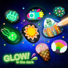 Rock Painting Kit- Glow in The Dark Rock Kit, Arts and Crafts for Kids Ages 6-12, Art Supplies Toy, Kids Craft Paint
