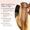 Kitsch Medium Hair Clips for Women - Black and Tort, 2pcs