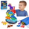 IPOURUP Dinosaur Toys for Kids 3-5 Wooden Stacking Montessori Toys for 3 4 5 6 7 8 Year Old Boys Girls Birthday Gifts