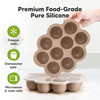 KeaBabies Silicone Food Freezer Trays with Lid, 2oz x 10 Pods Chai Latte