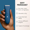 MERIDIAN The Trimmer Original Body Hair Trimmer for Men & Women Ocean