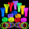 JOYIN 100 Pcs 8 Glow sticks Bulk Party Favors Pack, Neon Glow in the Dark Party Supplies, Light Up Necklaces and