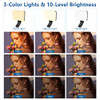 ALTSON 60 LED Portable Selfie Light Video Conference Lighting with Clip & Camera Tripod Adapter Rechargeable 2200mAh
