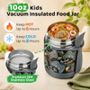 Pawtong 10oz Soup Thermo for Hot Food Kids Insulated Food Jar,Thermo Hot Food Lunch Container, Width Mouth Stainless